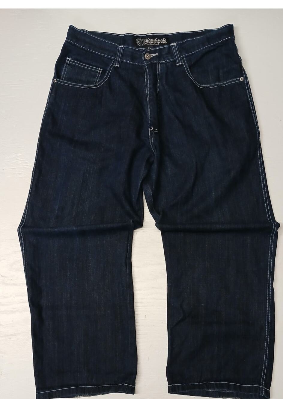 SouthPole (38) Y2k Loose Streetwear Blue Denim Jeans